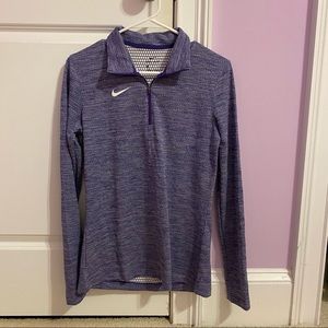 Nike Purple Heathered Pullover with Collar